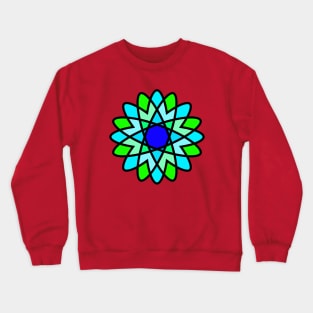 Green and Blue Flower - Flowers Crewneck Sweatshirt